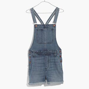 Madewell Adirondack Short Overalls in Dawkins Wash Sz M
